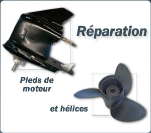 Réparation pieds de moteur et hélices de bateaux